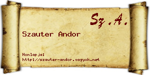 Szauter Andor névjegykártya